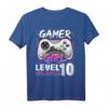 Gamer Girl Level 10 Freigeschaltetes Videospiel Geburtstags T-Shirt für Mädchen – Perfekt für 10. Geburtstag & Gaming Partys