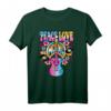 PEACE LOVE MUSIC Retro Rock & Roll Gitarre Vinyl Discs T-Shirt – Vintage Design für Festivals, Konzerte & Geburtstagsgeschenke