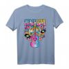 PEACE LOVE MUSIC Retro Rock & Roll Gitarre Vinyl Discs T-Shirt – Vintage Design für Festivals, Konzerte & Geburtstagsgeschenke