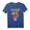 PEACE LOVE MUSIC Retro Rock & Roll Gitarre Vinyl Discs T-Shirt – Vintage Design für Festivals, Konzerte & Geburtstagsgeschenke