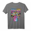 PEACE LOVE MUSIC Retro Rock & Roll Gitarre Vinyl Discs T-Shirt – Vintage Design für Festivals, Konzerte & Geburtstagsgeschenke