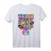 PEACE LOVE MUSIC Retro Rock & Roll Gitarre Vinyl Discs T-Shirt – Vintage Design für Festivals, Konzerte & Geburtstagsgeschenke
