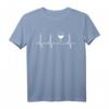 Lustiges Wine Heartbeat T-Shirt für Weinliebhaber – Stilvolles Weinprobe- und Party-Shirt mit EKG-Weinglas-Design für Männer, Frauen, Mama, Papa, Oma & Opa