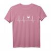Lustiges Wine Heartbeat T-Shirt für Weinliebhaber – Stilvolles Weinprobe- und Party-Shirt mit EKG-Weinglas-Design für Männer, Frauen, Mama, Papa, Oma & Opa
