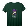 Damen Hexe T-Shirt mit Katze und Spruch ‚Ich Bin Eine Hexe Ich Darf Das‘ – Lustiges Halloween- und Alltagsoutfit für Frauen mit Humor