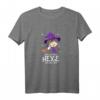 Damen Hexe T-Shirt mit Katze und Spruch ‚Ich Bin Eine Hexe Ich Darf Das‘ – Lustiges Halloween- und Alltagsoutfit für Frauen mit Humor